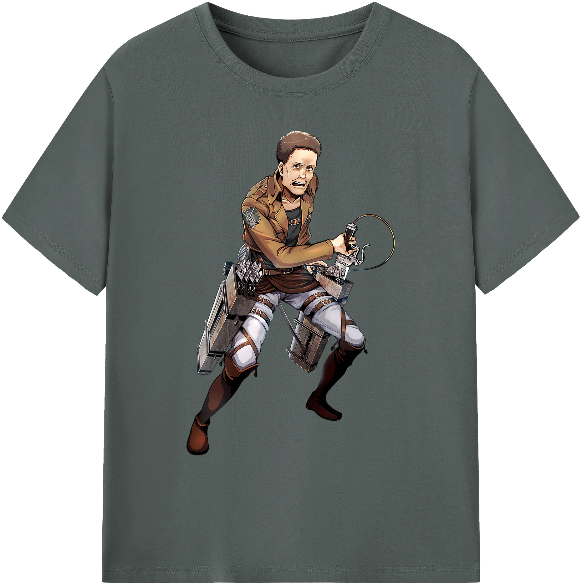 （画像用） 進撃の巨人 Attack on Titan 綿100％ メンズ半袖Tシャツ｜肌触りやわらか＆通気性
